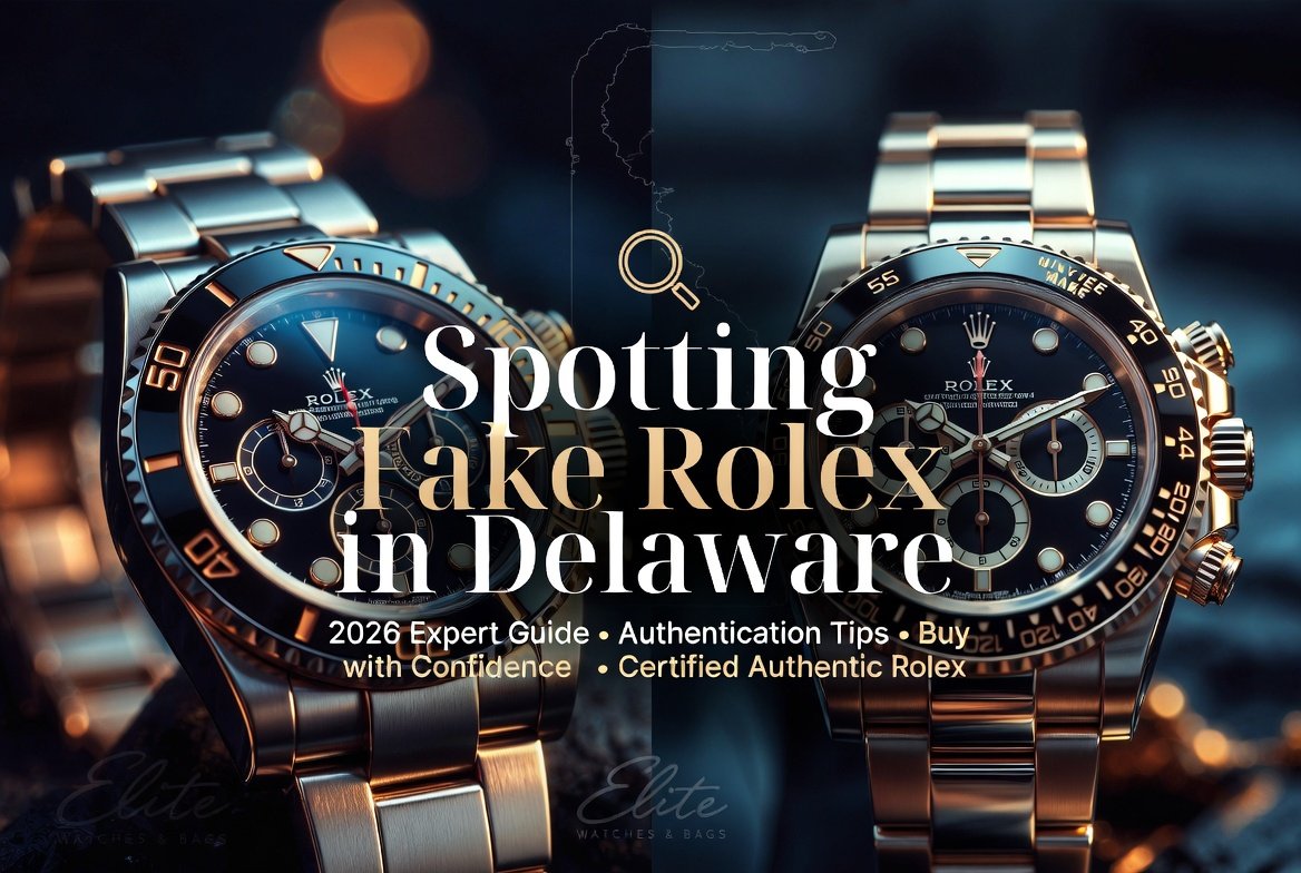 rolex serial number Spotting fake Rolex watches in Delaware - Expert 2026 guide showing authentic vs counterfeit Rolex Submariner and Daytona with authentication tips at Elite Watches and Bags