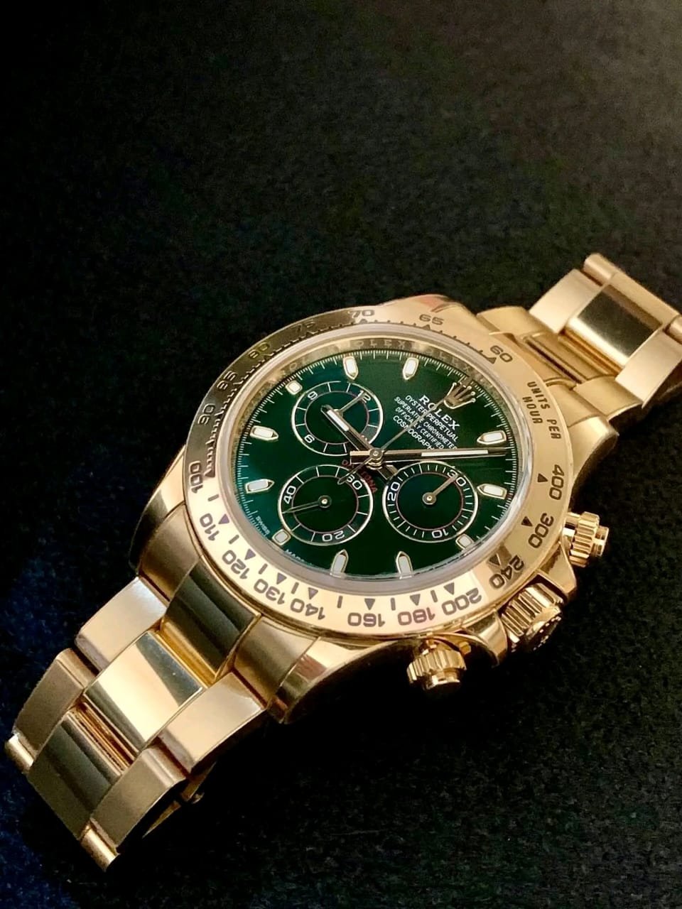 rolex starbucks Daytona Subdials Gold Markers Detail