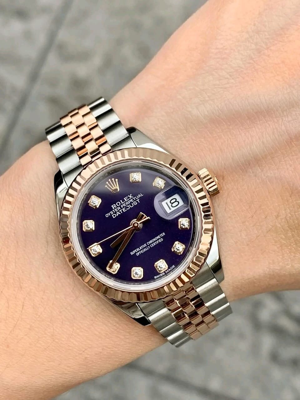 Rolex Ladies Datejust 28mm Wrist Shot
