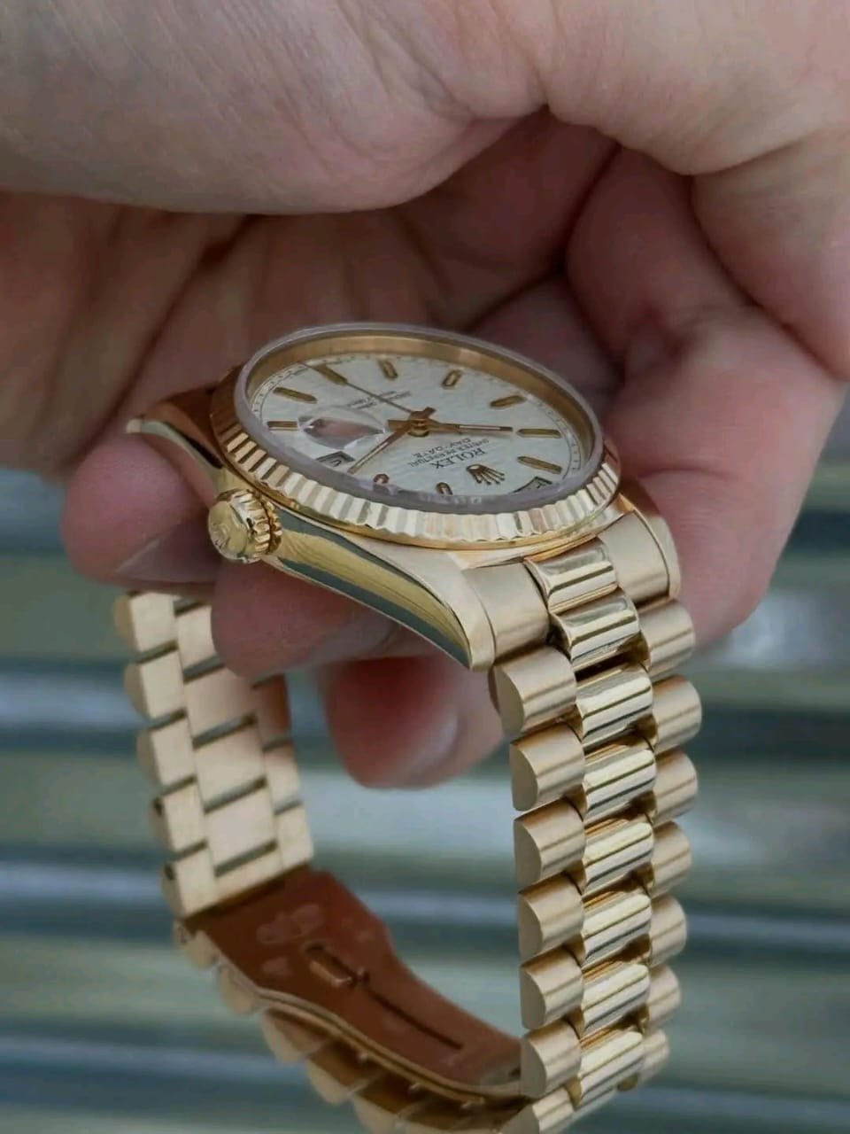 Rolex Day-Date 36 Solid Gold Luxury Perspective